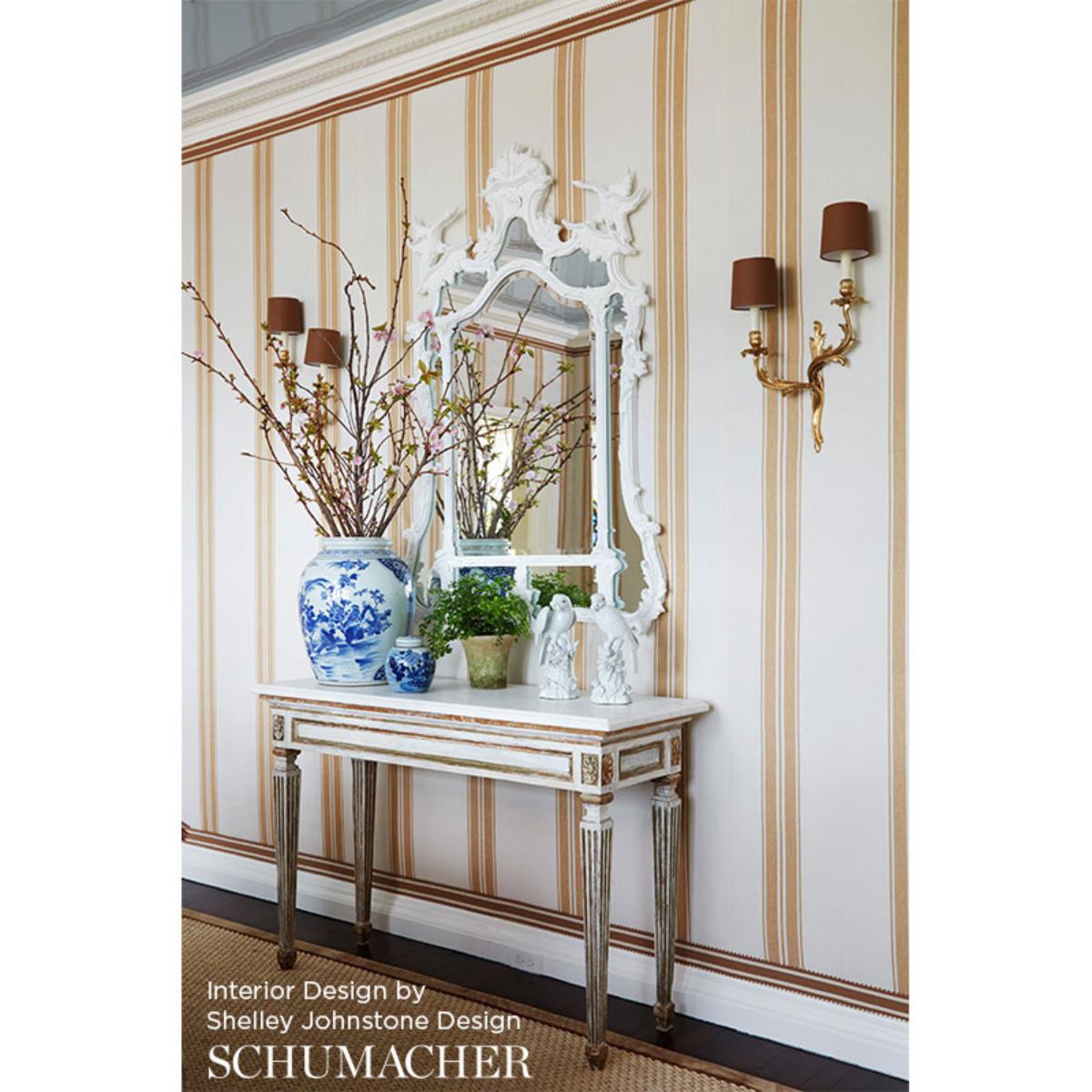 Brentwood Stripe - China Blue Fabrics | Schumacher
