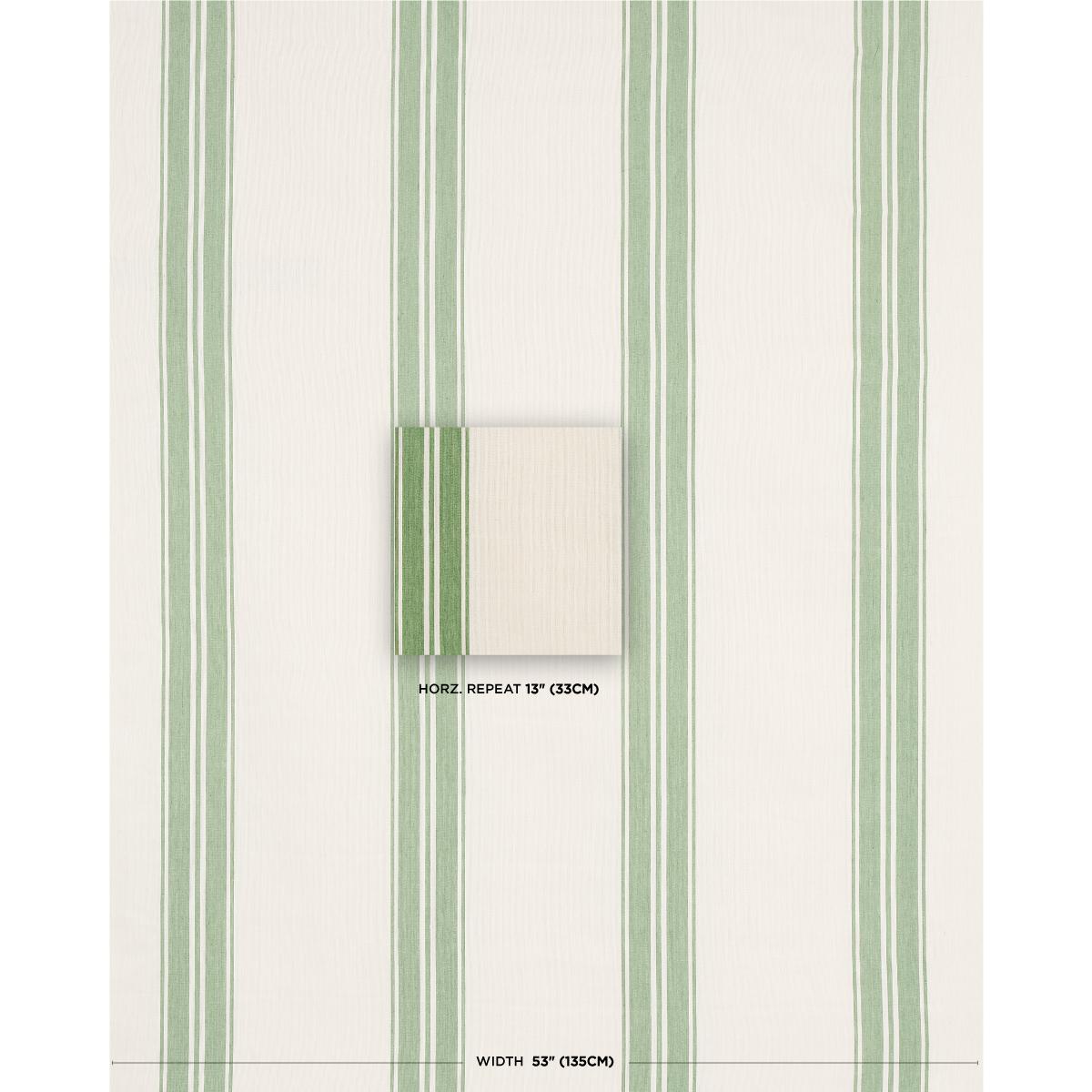 ★LECYTO★ Vintage Multi Stripe PKNavy Brentwood Stripe - Leaf Green Fabrics | Schumacher