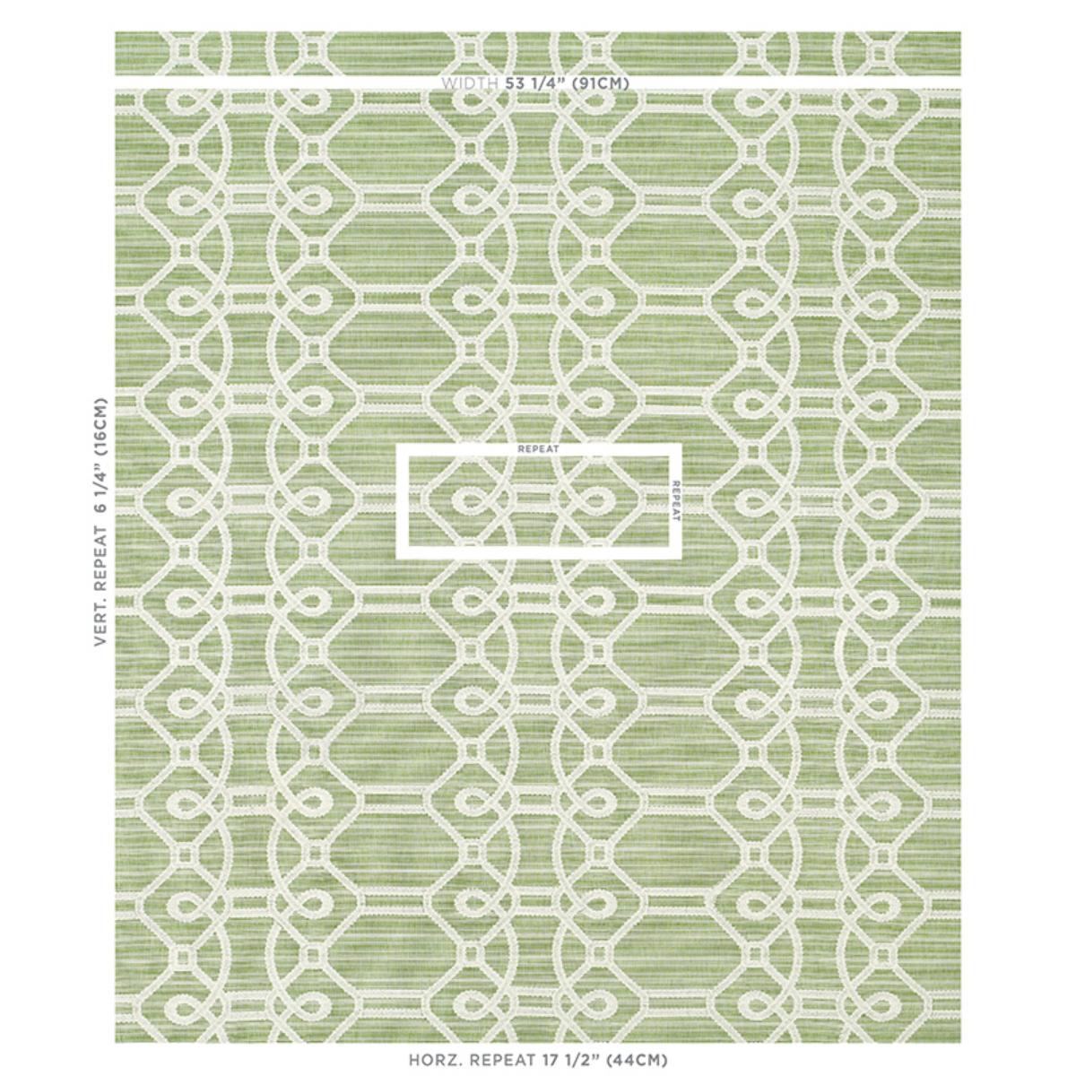 Ziz Embroidery - Green Fabrics | Schumacher