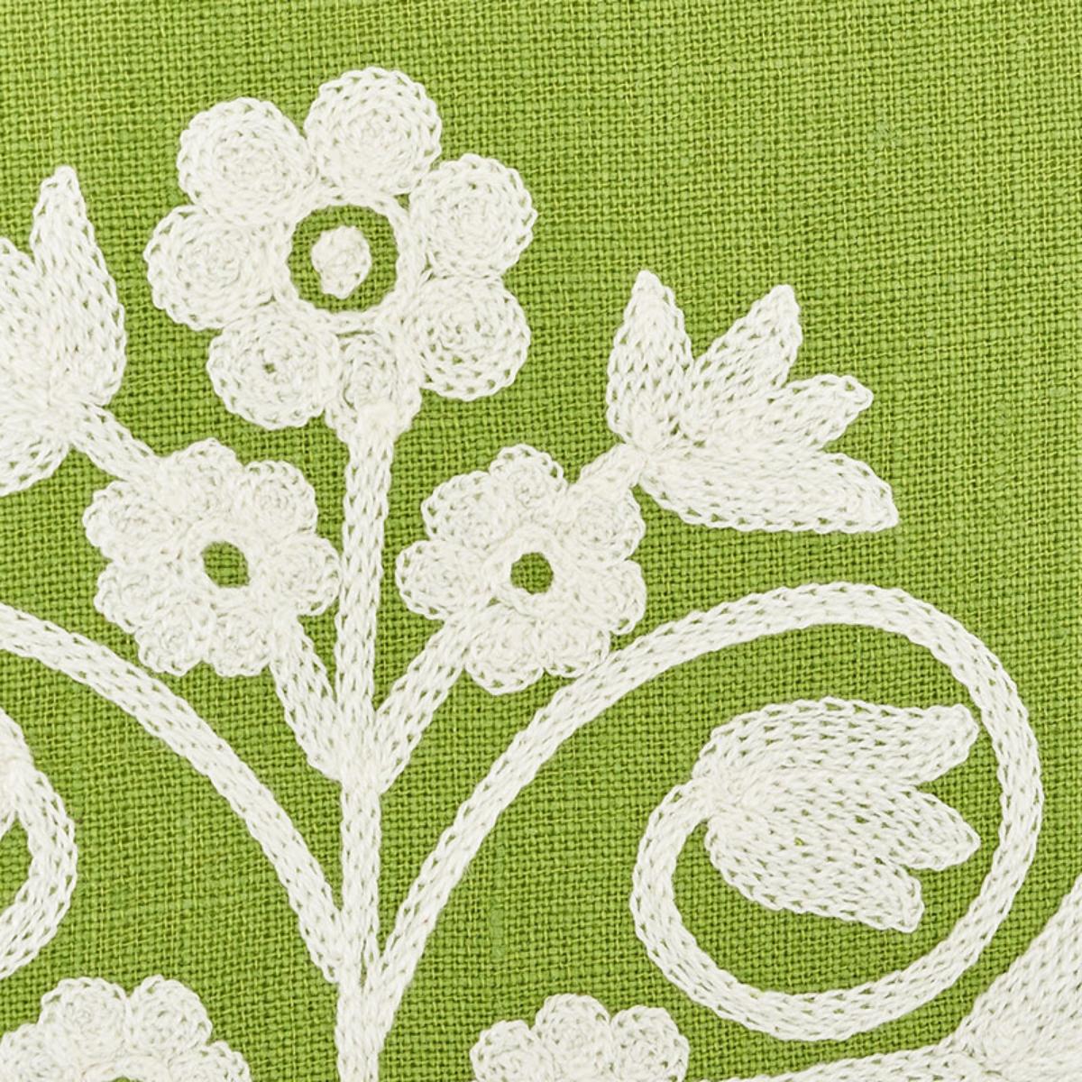 Talitha Embroidery - Leaf Fabrics | Schumacher