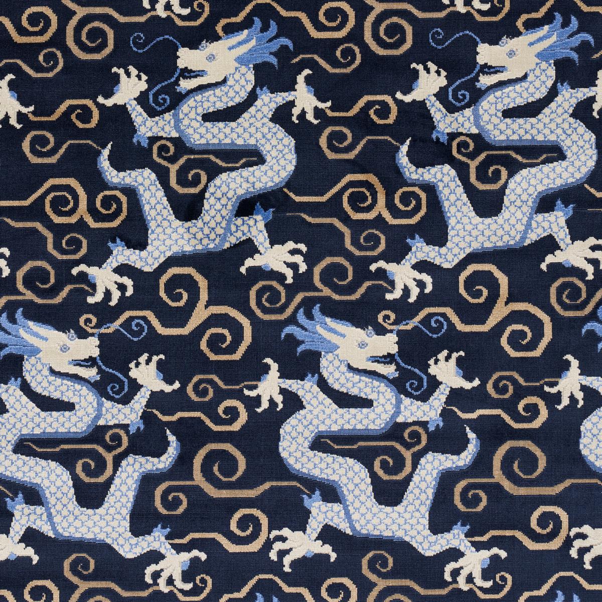 ベストセラー Velvet Bixi - Schumacher | Fabrics Blue Midnight 邦楽