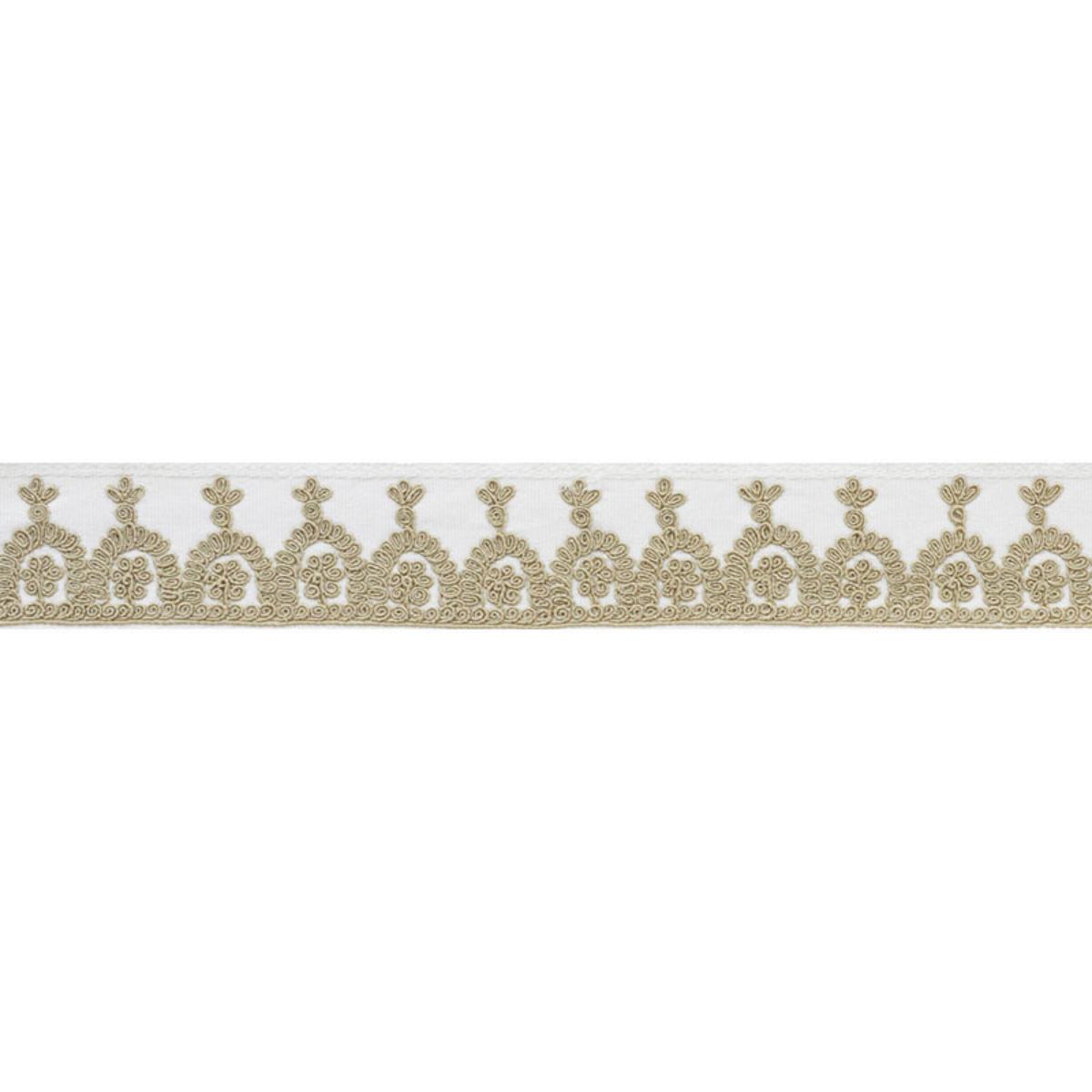 Noelia Embroidered Tape - Ivory Trims | Schumacher