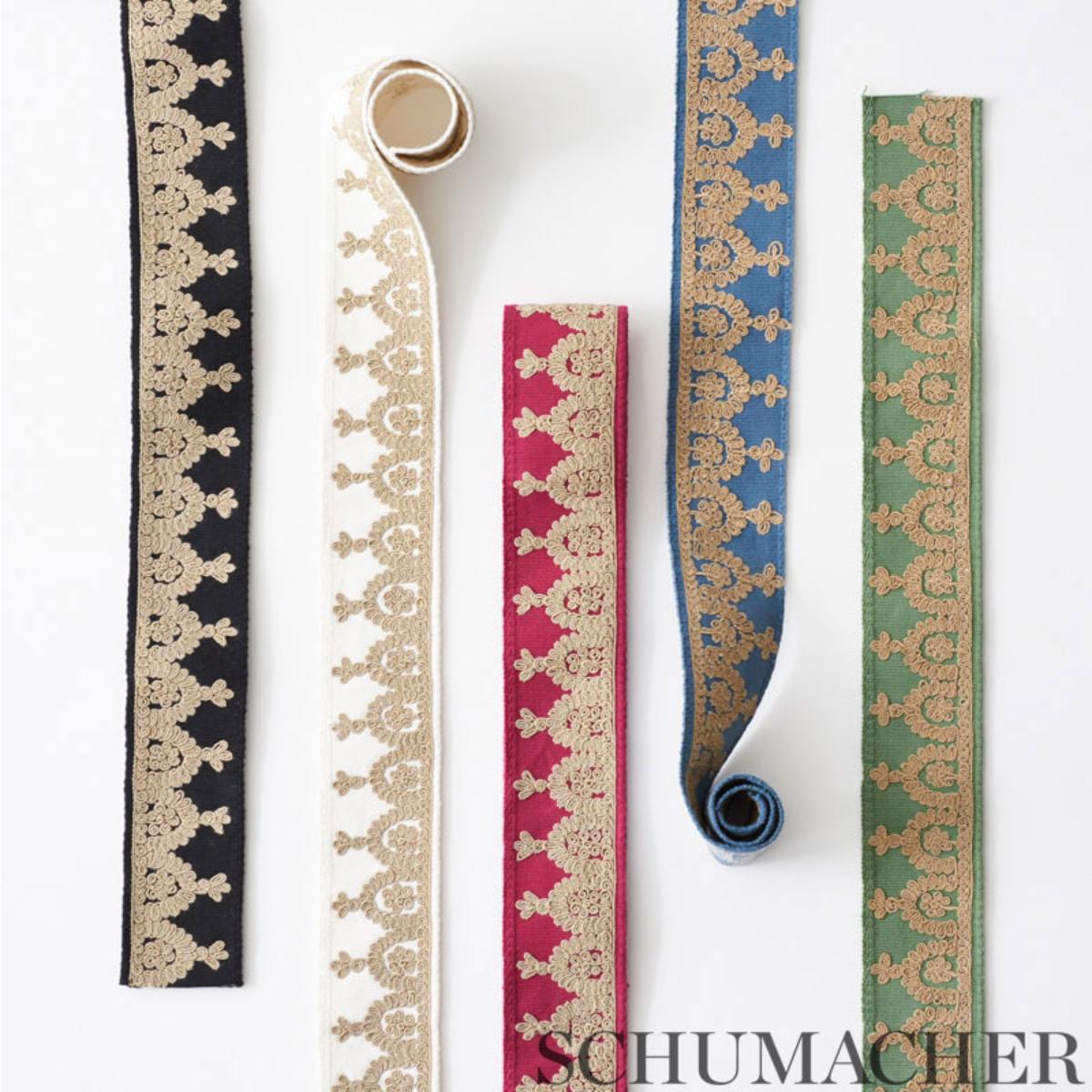 Noelia Embroidered Tape - Ivory Trims | Schumacher