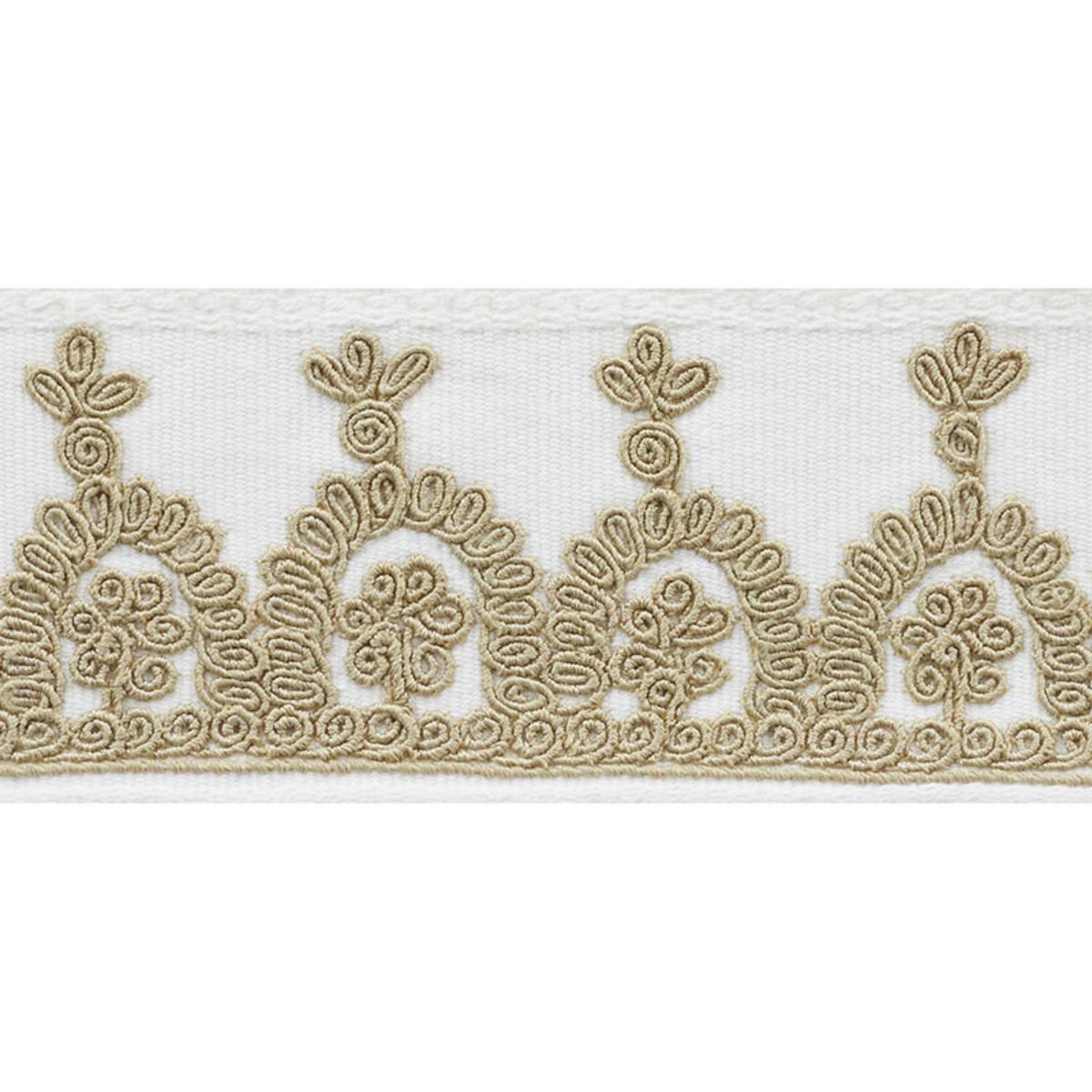 Noelia Embroidered Tape - Ivory Trims | Schumacher