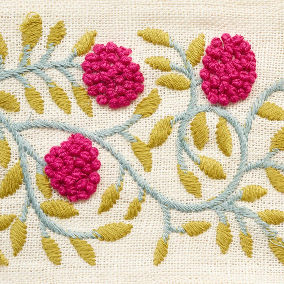 Ashoka Tape - Magenta & Leaf Trims | Schumacher