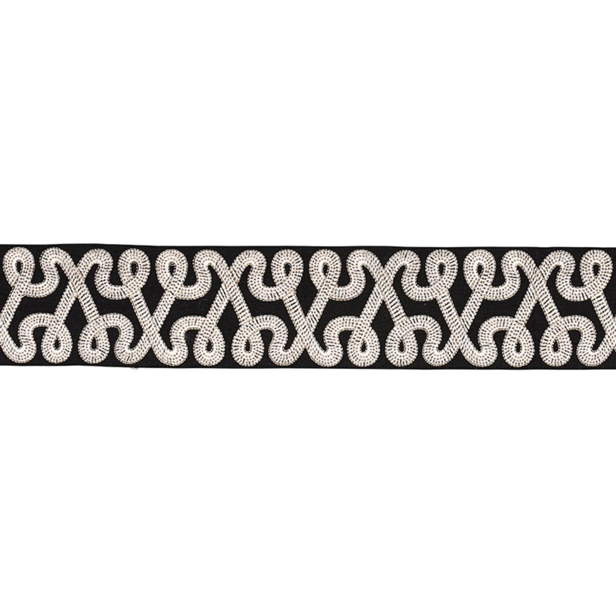 Freeform Embroidered Tape - Black Trims | Schumacher