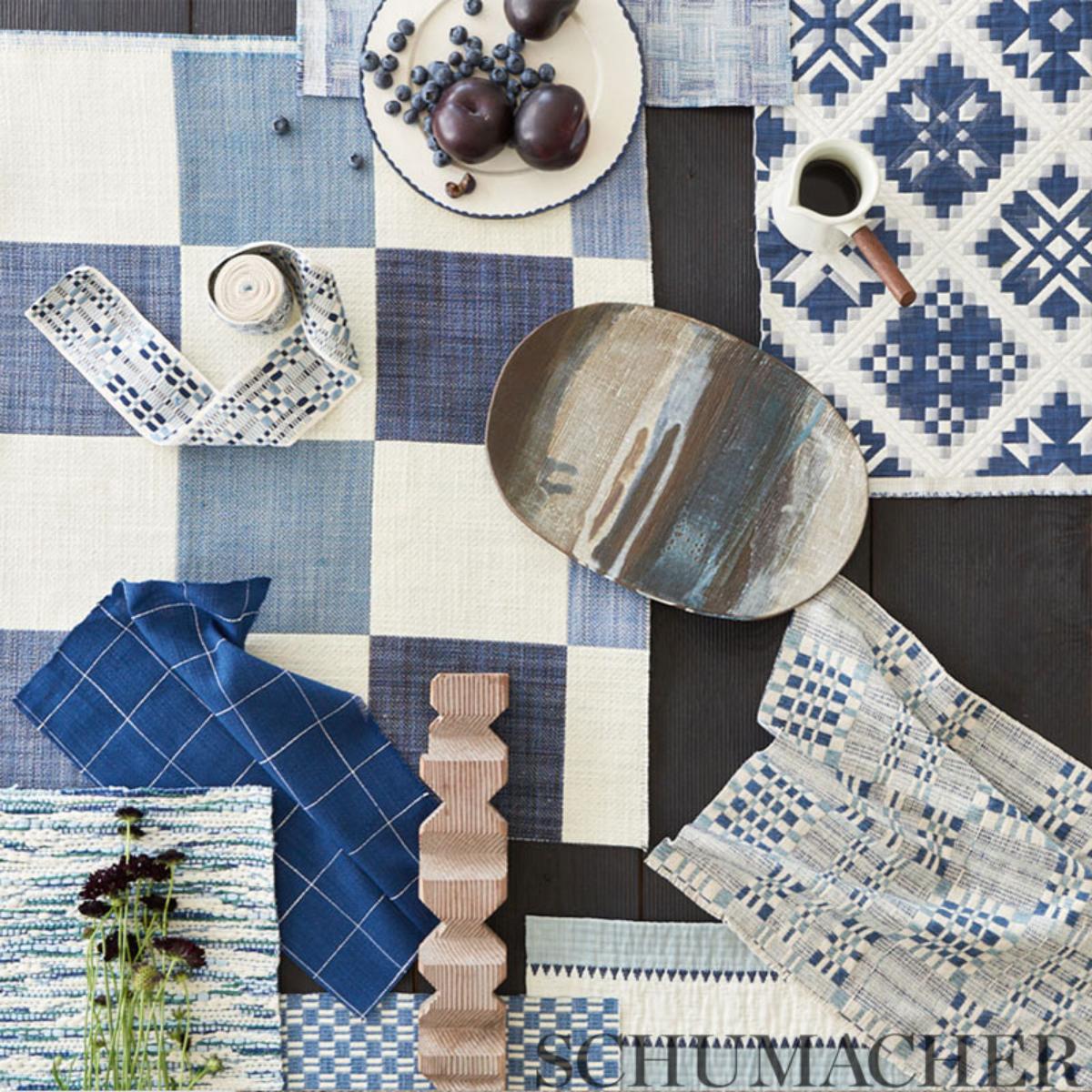 Brimfield - Indigo Fabrics | Schumacher