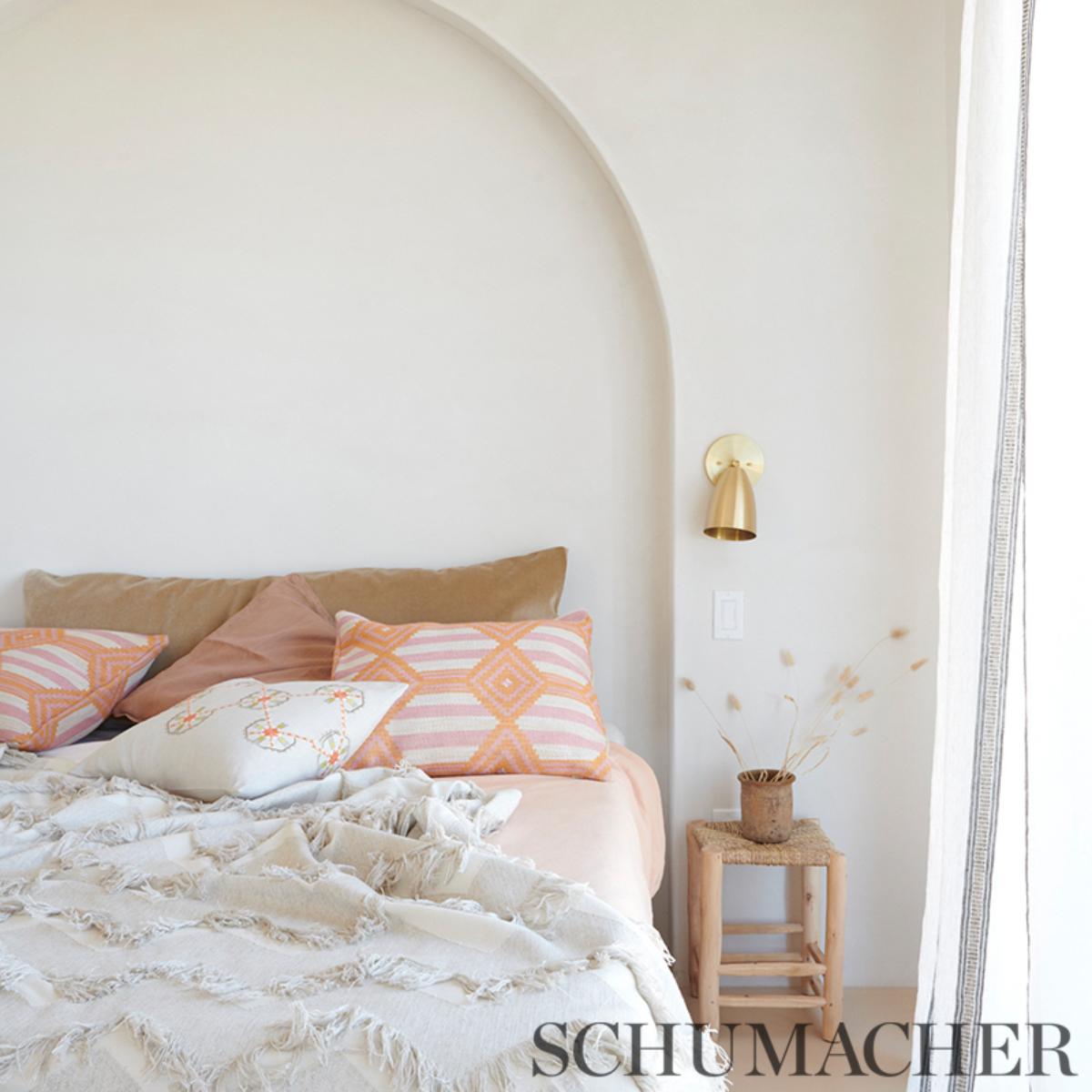 Isma Ngilページ Chamizal Embroidery - Orange & Pink Fabrics | Schumacher