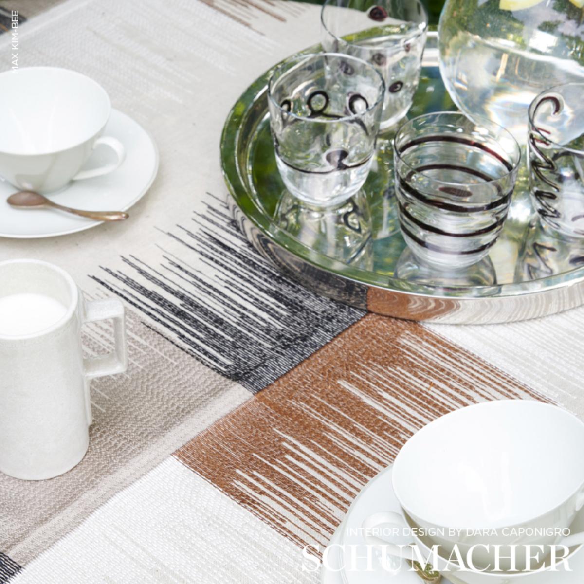 Sunburst Stripe Embroidery - Black & Neutral Fabrics