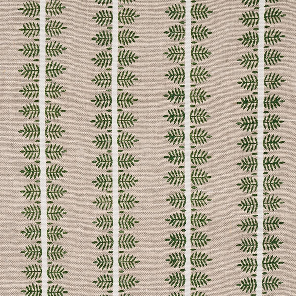 Alva Hand Block Print - Green Fabrics | Schumacher