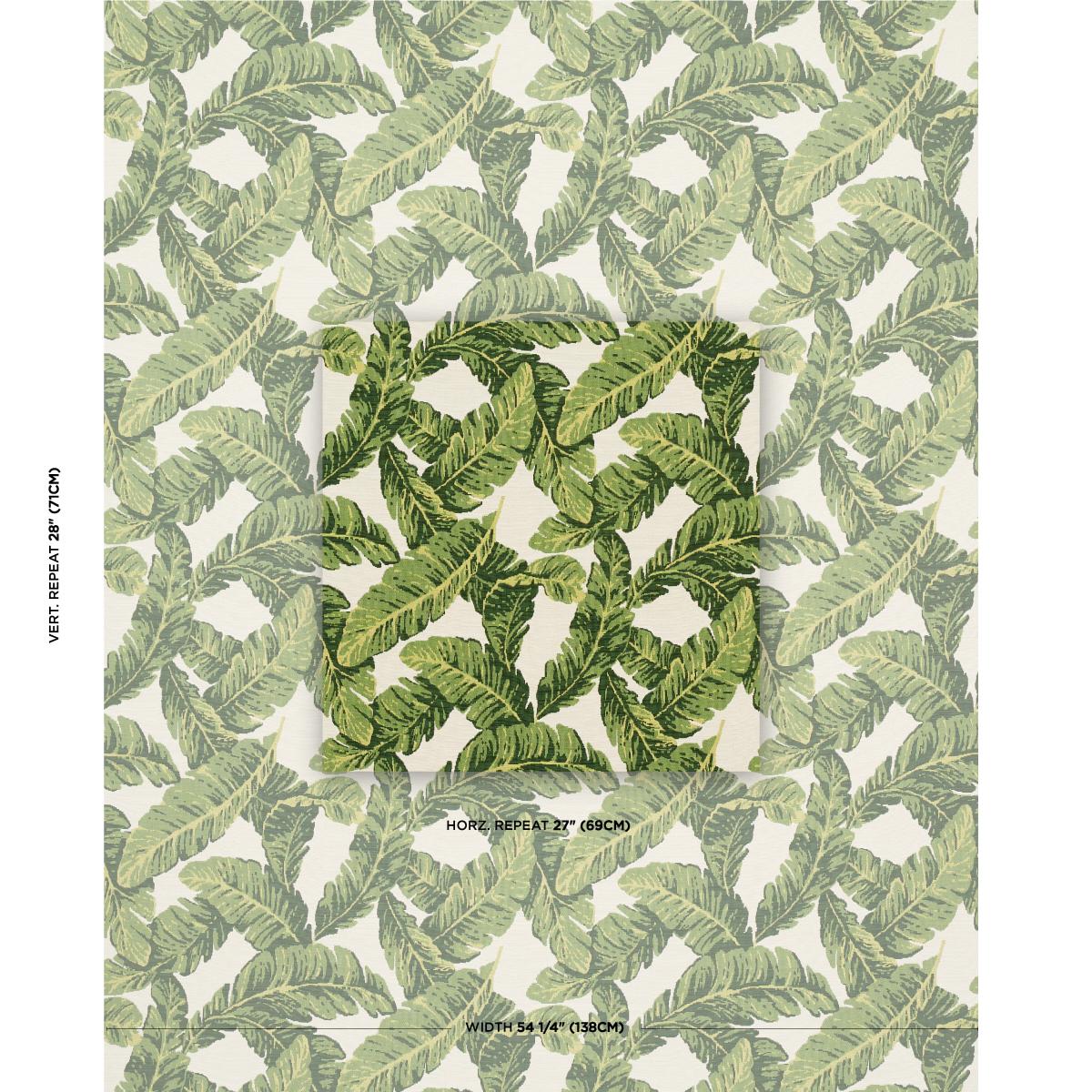 Tropical Leaf Indoor/Outdoor - Green Fabrics | Schumacher