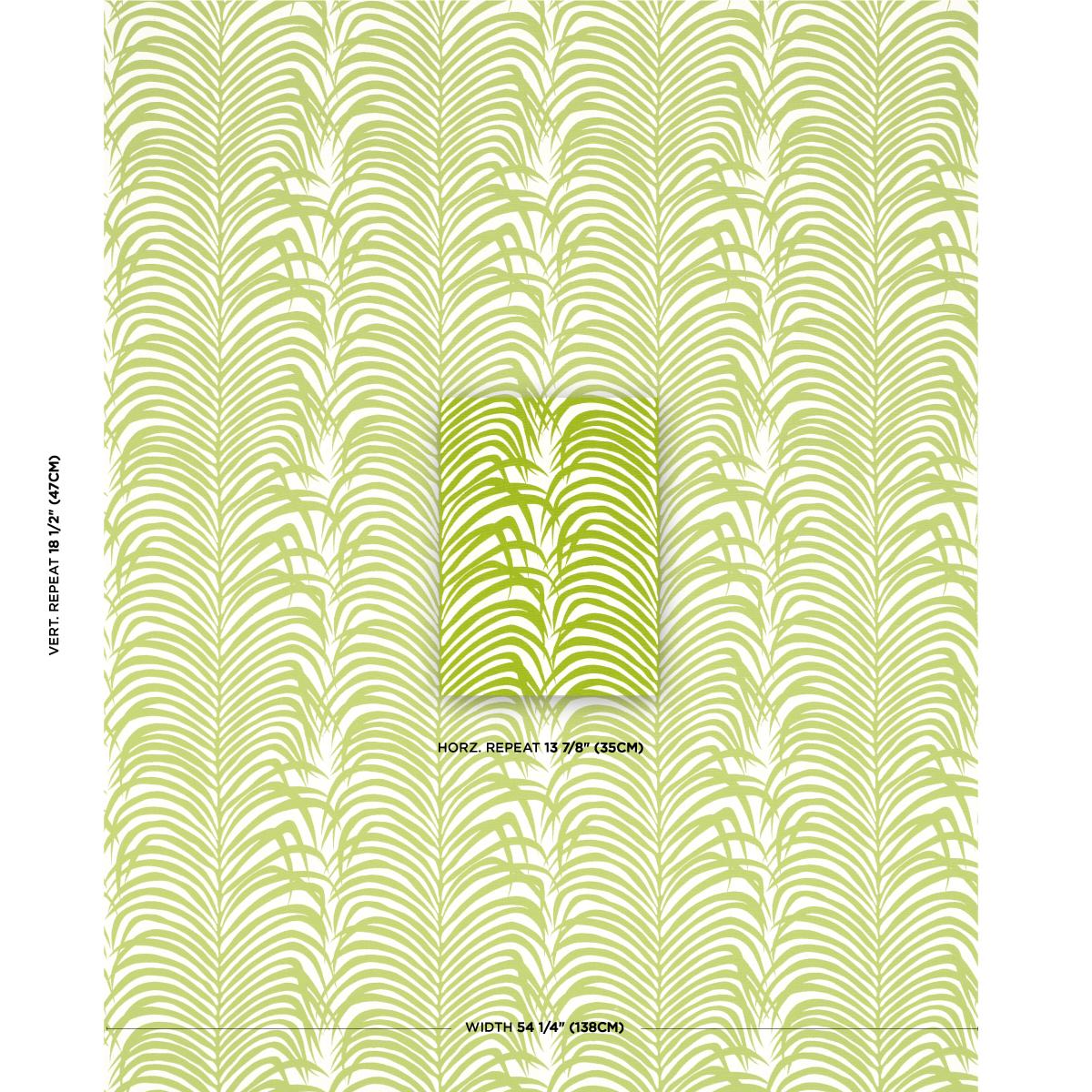 Zebra Palm Woven Indoor/Outdoor - Green Fabrics | Schumacher