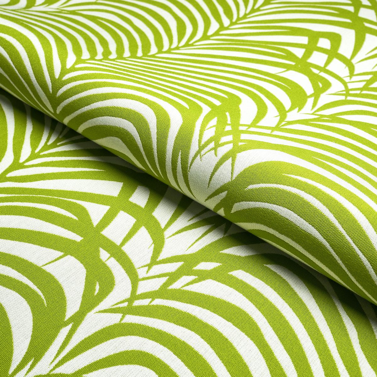 Zebra Palm Woven Indoor/Outdoor - Green Fabrics | Schumacher