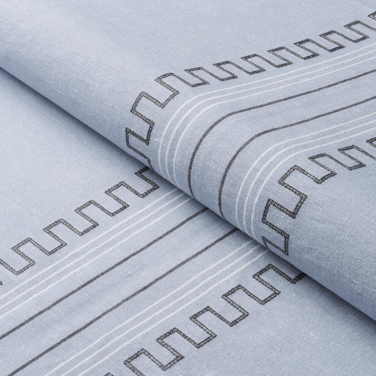 Greco Stripe - Chambray Fabrics | Schumacher