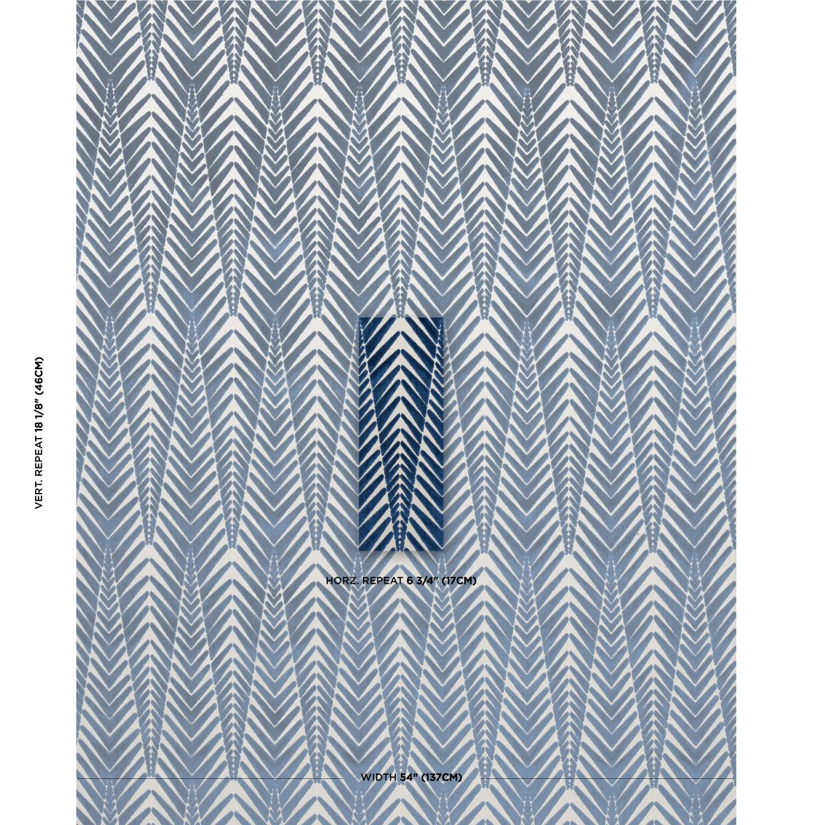 Zebra Velvet - Silver Blue Fabrics | Schumacher