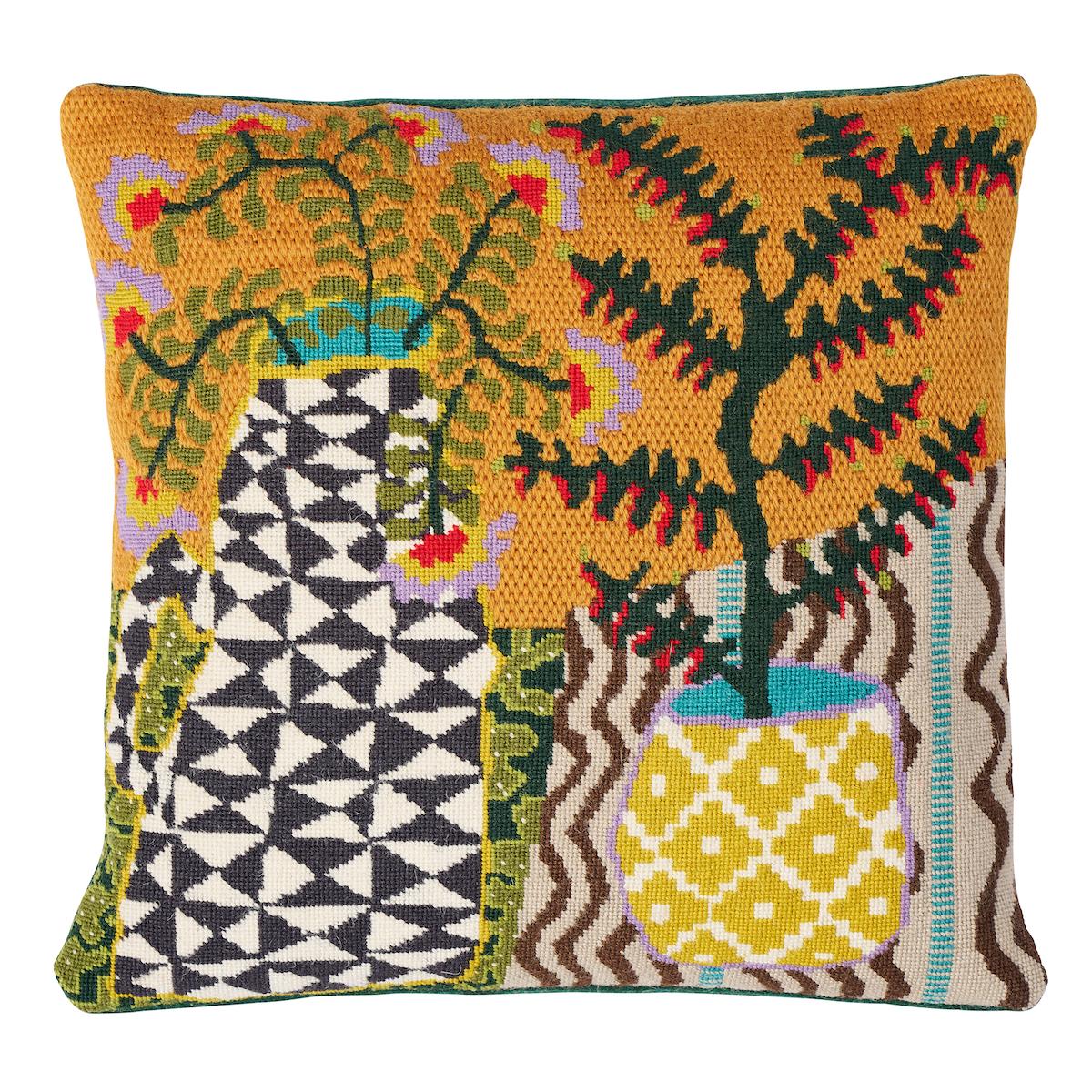 Ziggurat And Zulma Needlepoint Kit - Multi Pillows