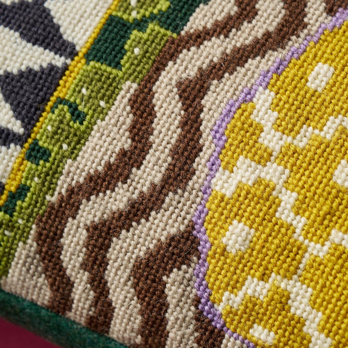 Ziggurat And Zulma Needlepoint Kit - Multi Pillows & Accessories