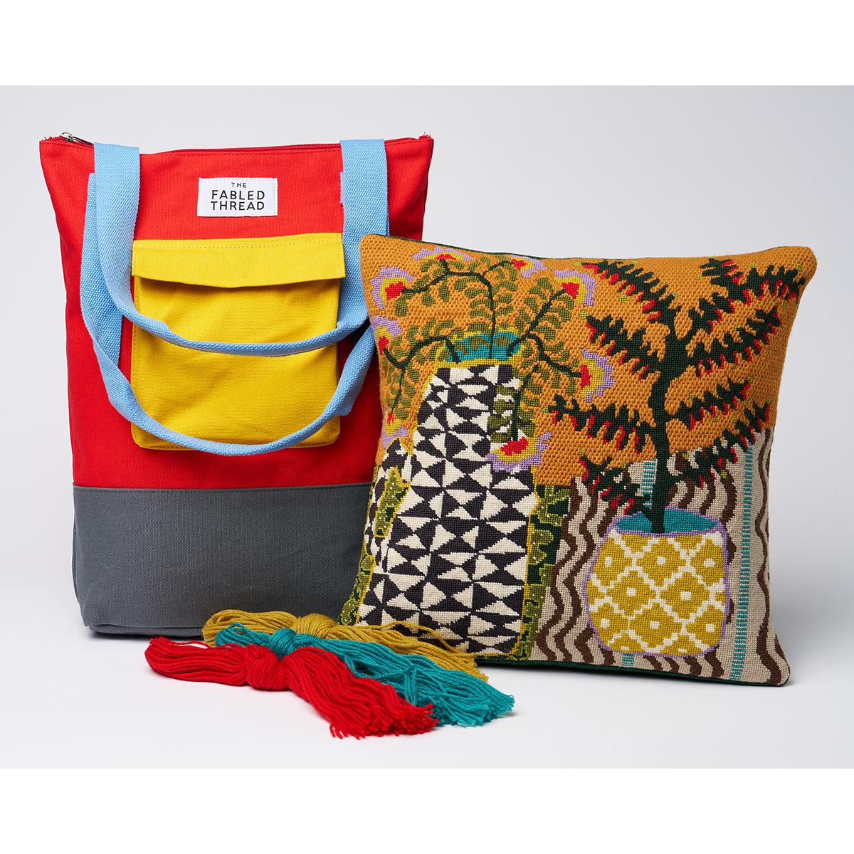 Ziggurat And Zulma Needlepoint Kit - Multi Pillows
