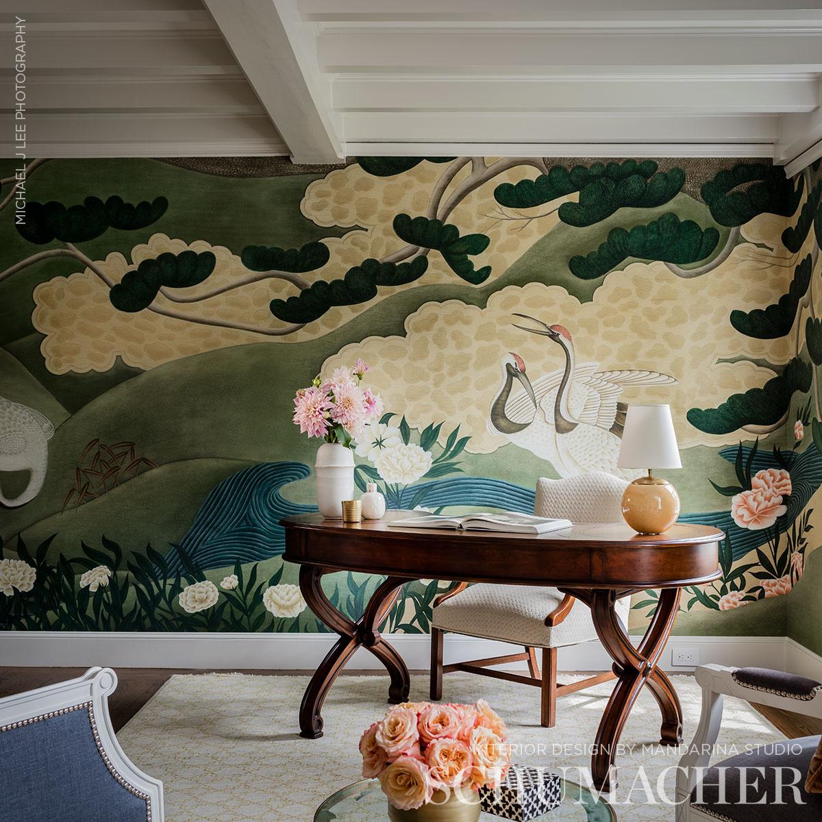 Japanese Cranes - Original Wallpapers | Schumacher
