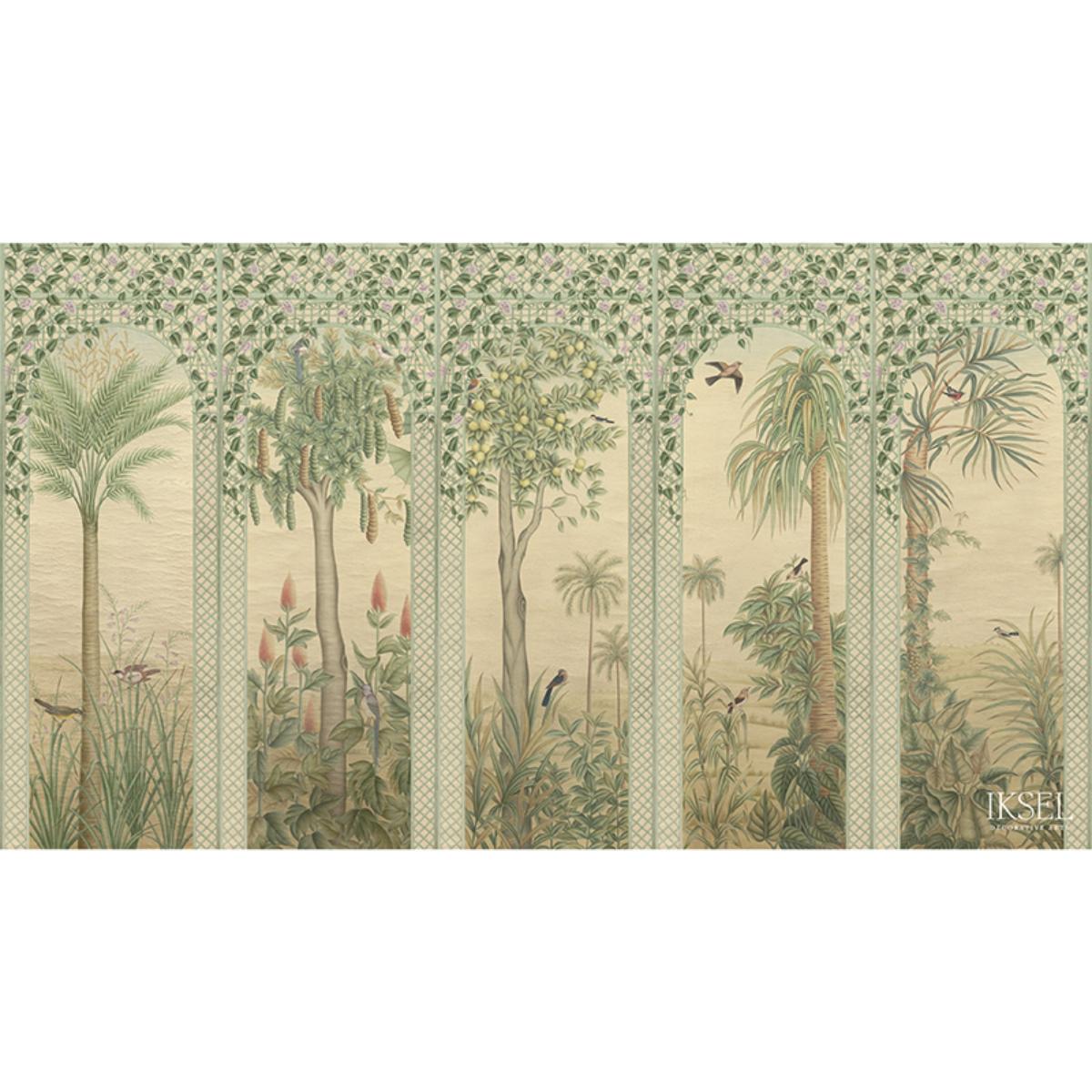 ジグソーパズル　アイリーンサイツ　enchanted retreat② Trellis Exotica - Multicolor Wallpapers | Schumacher