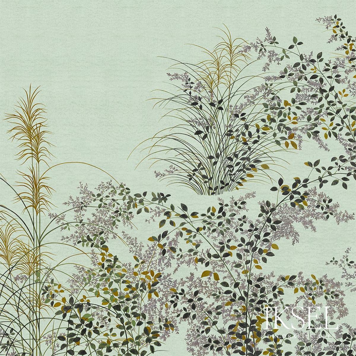Japanese Meadow - Celery Wallpapers | Schumacher