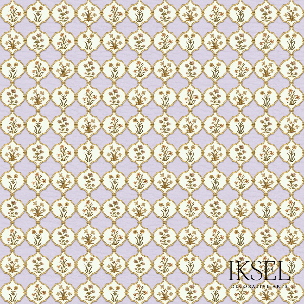 Jali Bouquets - Lilac Mauve Wallpapers | Schumacher