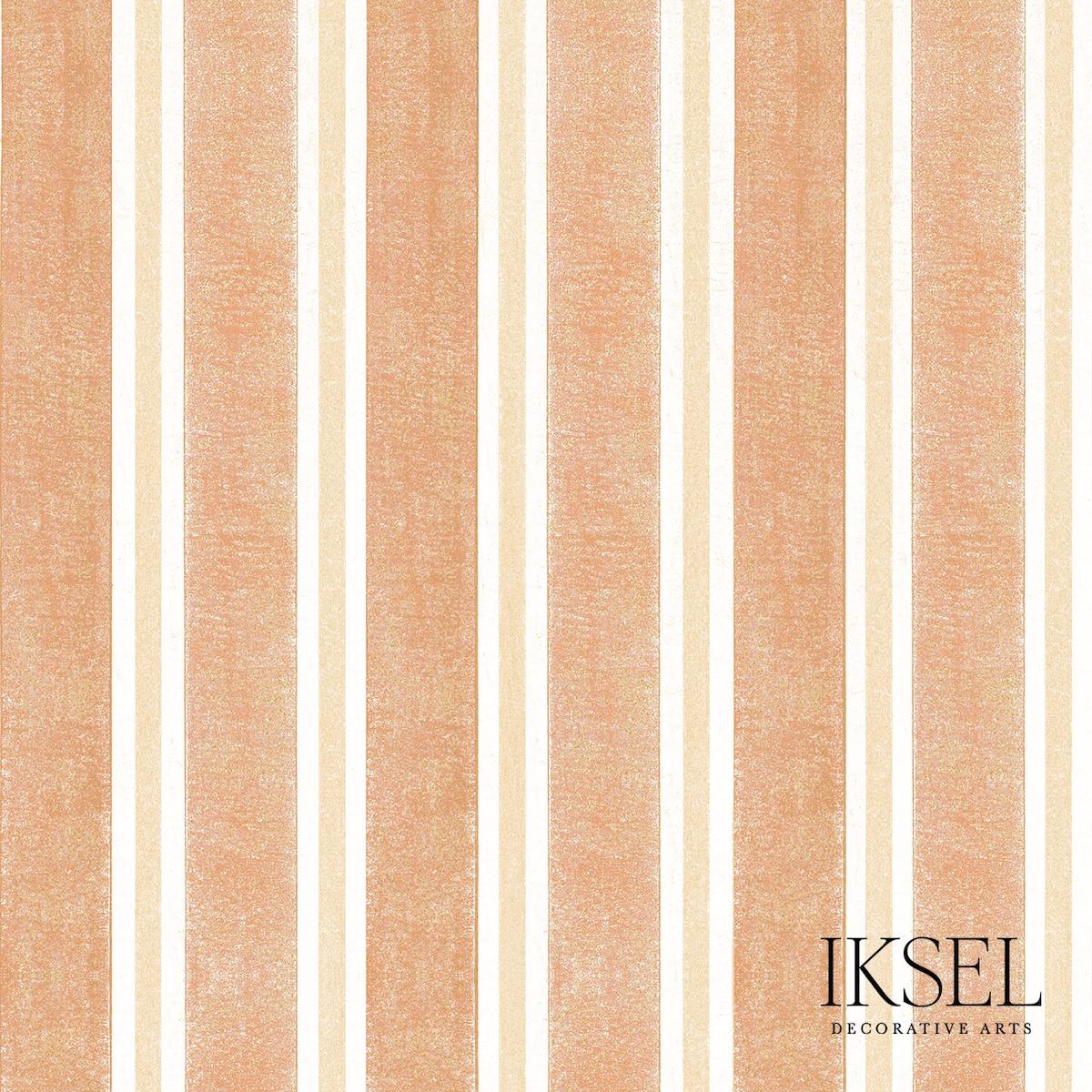 Kubilai's Stripe - Terracotta Wallpapers | Schumacher