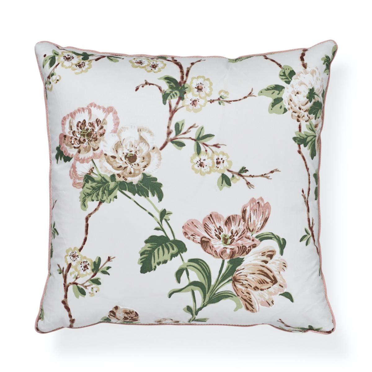himemama　0423 Betty Chintz Pillow - Pink & Green Pillows & Accessories
