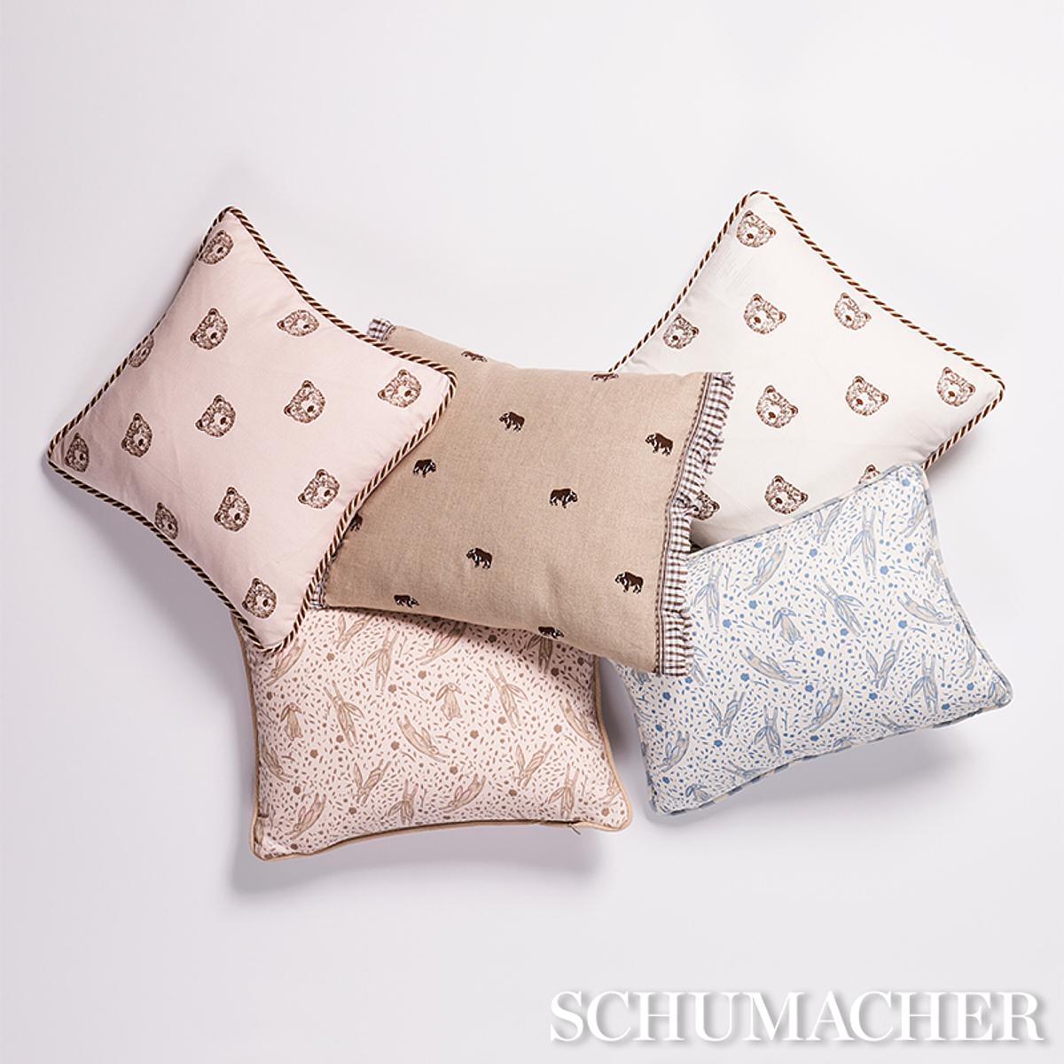 Rabbit Pillow - Blue Pillows & Accessories | Schumacher