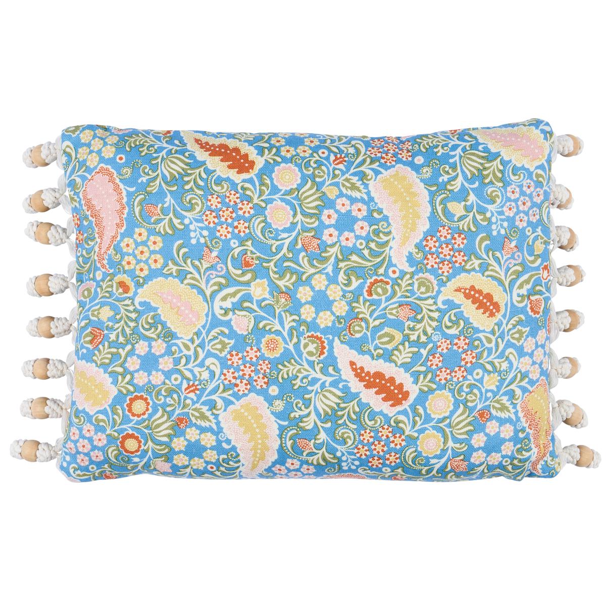 Peggy Paisley Pillow - Azure Pillows & Accessories | Schumacher