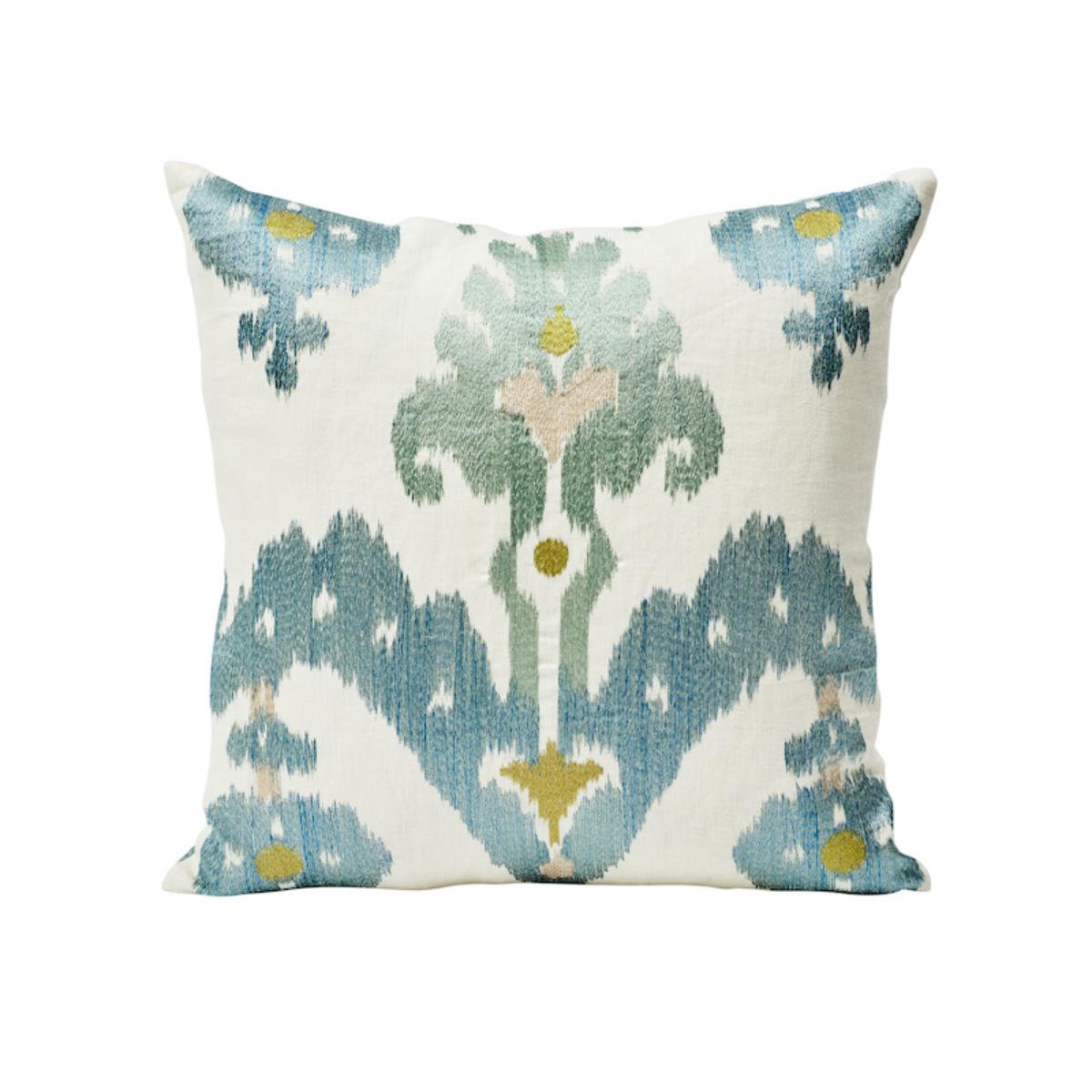 the pillows フライヤー 10枚 Raja Embroidery Pillow - Sky Pillows & Accessories | Schumacher