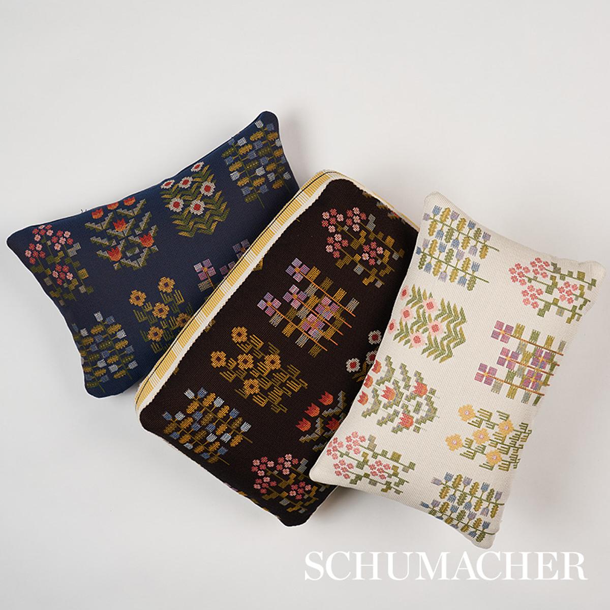 Annika Floral Tapestry Box Pillow - Multi On Cocoa Pillows